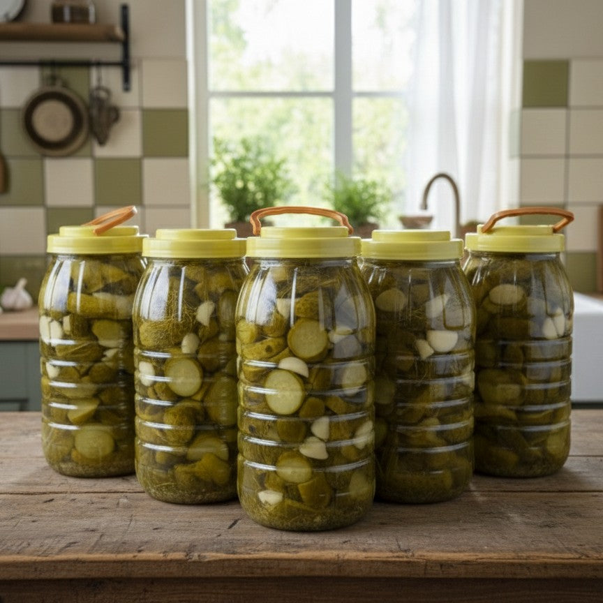 Słoiki z rączką 5l. MEGA zestaw 5szt.Topowy produkt do domu