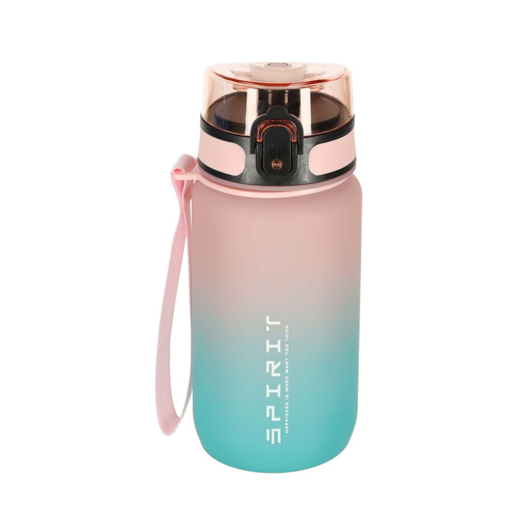 Butelka na wodę bidon z ustnikiem sportowy BPA FREE 600ml różowo-niebieski ZESTAW 3 SZTUKI