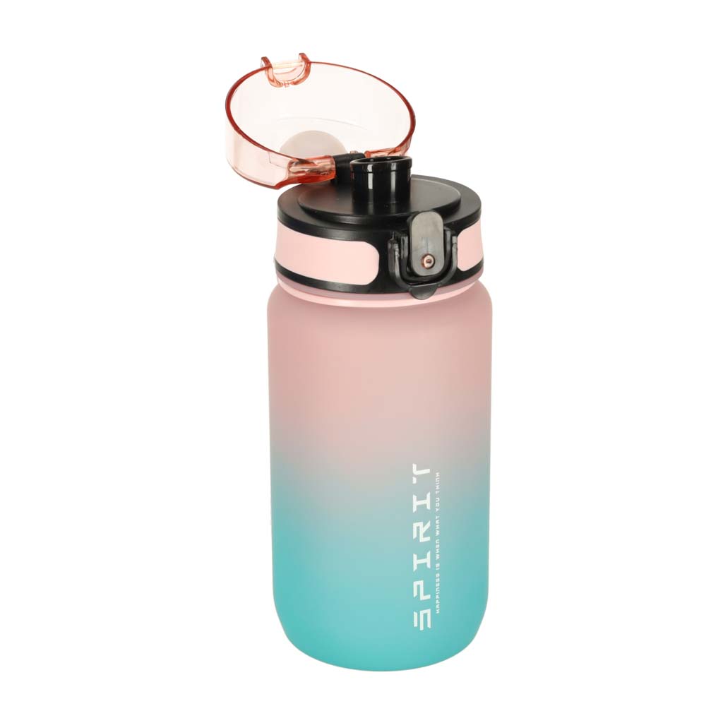 Butelka na wodę bidon z ustnikiem sportowy BPA FREE 600ml różowo-niebieski ZESTAW 3 SZTUKI