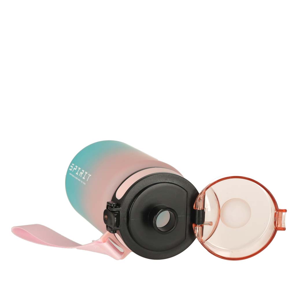 Butelka na wodę bidon z ustnikiem sportowy BPA FREE 600ml różowo-niebieski ZESTAW 3 SZTUKI