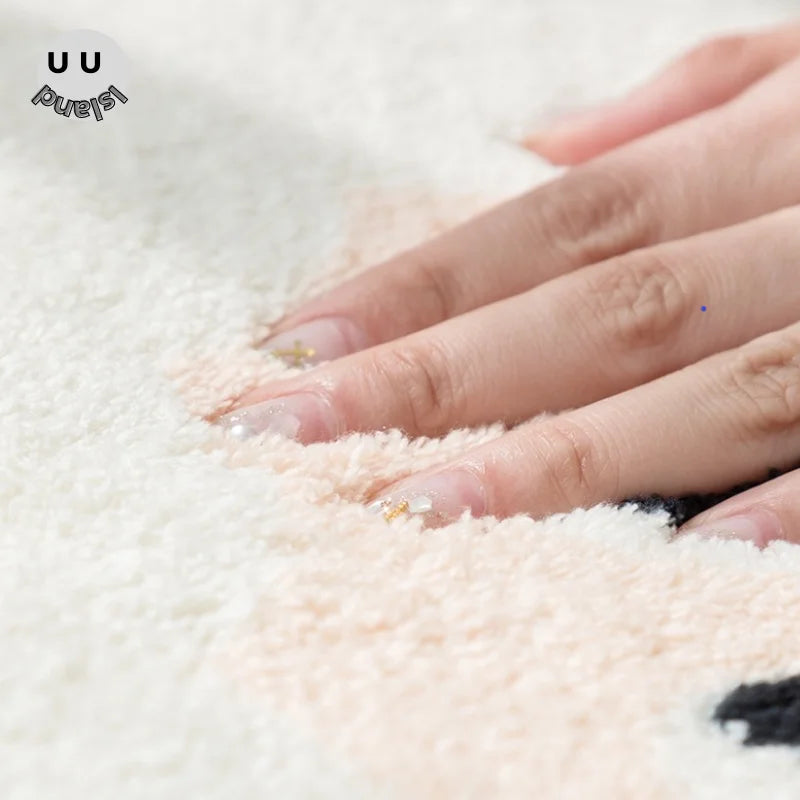 Okrągły puszysty dywan do zabawy dla dzieci z alfabetem, miękkie do sypialni dla dzieci .