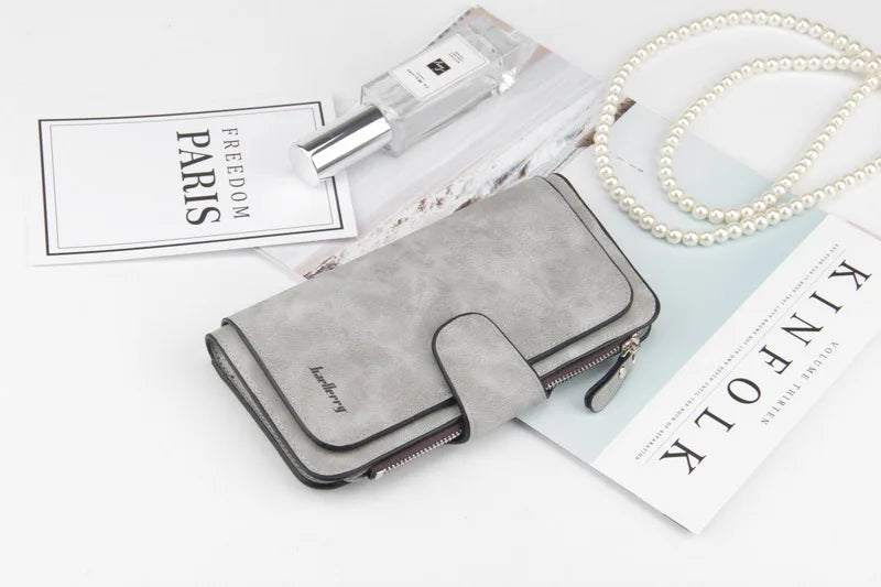 Portfel damski modny długie skórzany na karty, najwyższej jakości