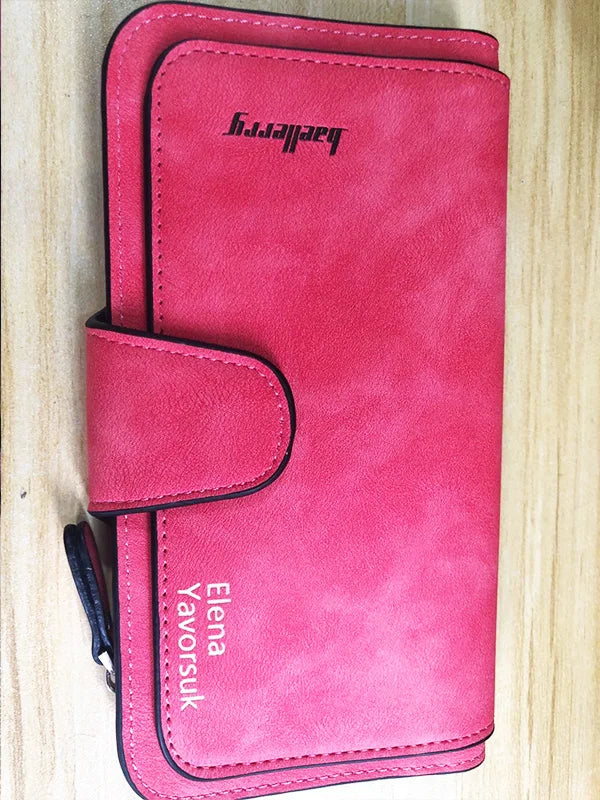 Portfel damski modny długie skórzany na karty, najwyższej jakości