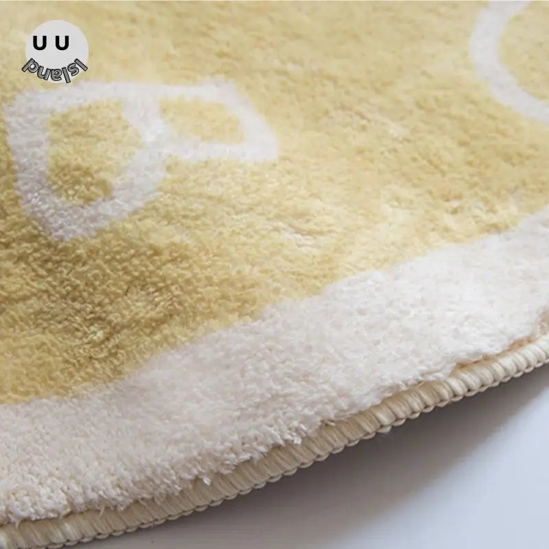 Okrągły puszysty dywan do zabawy dla dzieci z alfabetem, miękkie do sypialni dla dzieci .