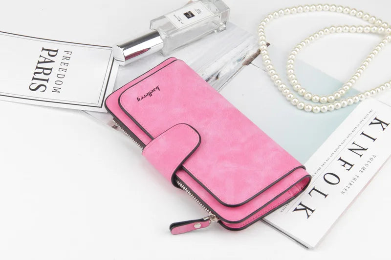 Portfel damski modny długie skórzany na karty, najwyższej jakości