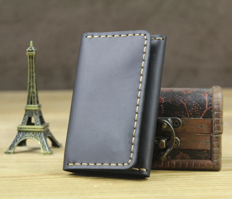 Wysokiej klasy ręcznie robiony męski portfel na klucze ze skóry