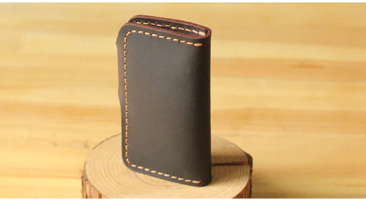 Wysokiej klasy ręcznie robiony męski portfel na klucze ze skóry