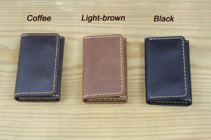 Wysokiej klasy ręcznie robiony męski portfel na klucze ze skóry