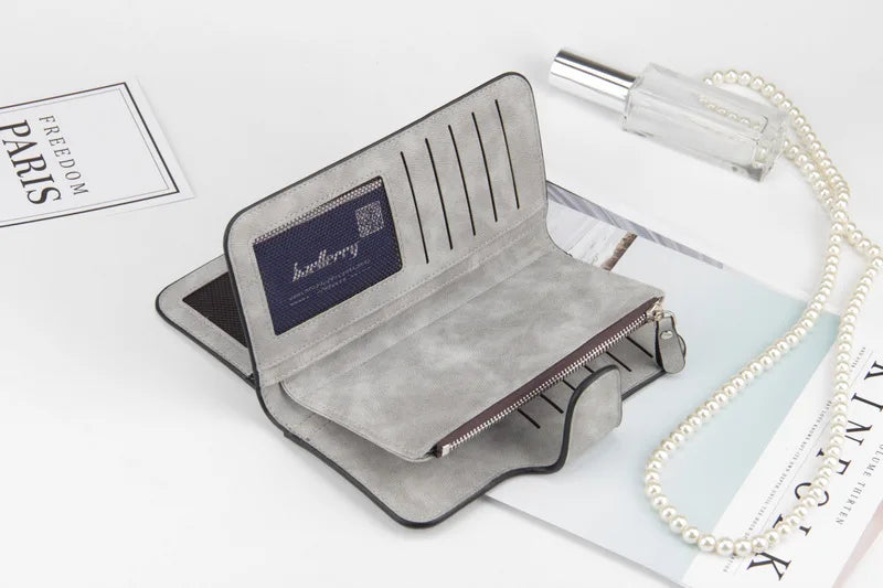 Portfel damski modny długie skórzany na karty, najwyższej jakości