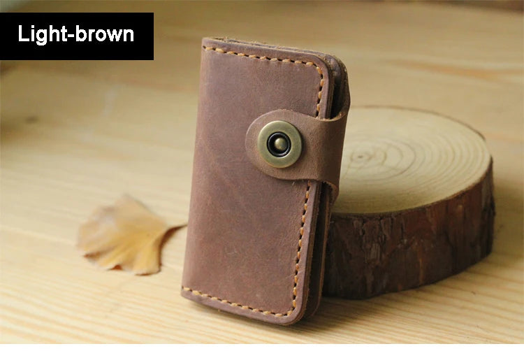 Wysokiej klasy ręcznie robiony męski portfel na klucze ze skóry