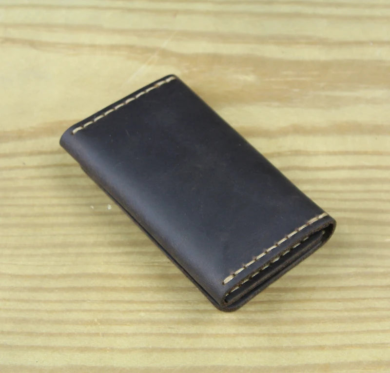 Wysokiej klasy ręcznie robiony męski portfel na klucze ze skóry