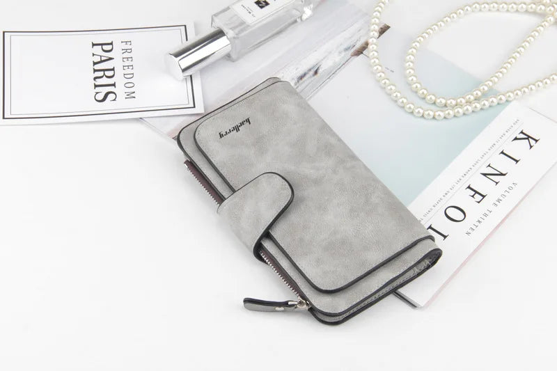 Portfel damski modny długie skórzany na karty, najwyższej jakości