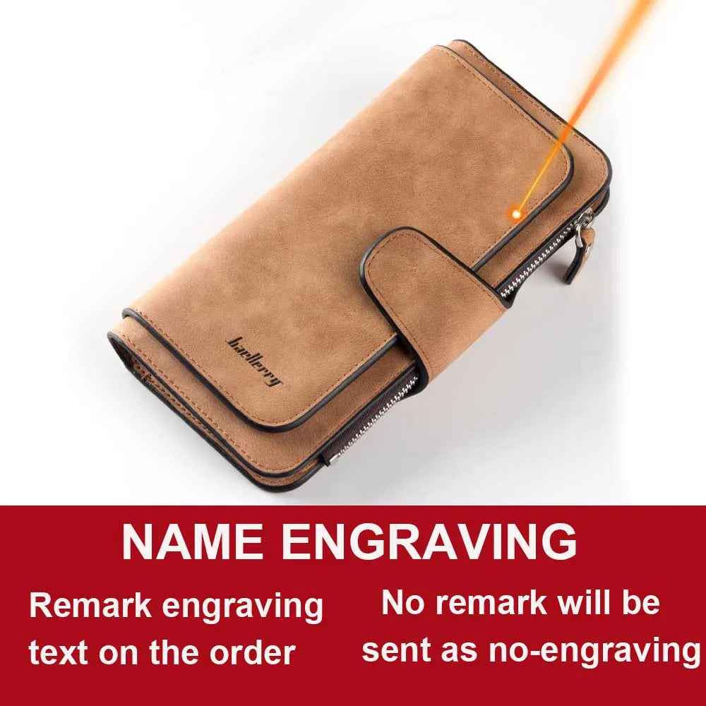 Portfel damski modny długie skórzany na karty, najwyższej jakości