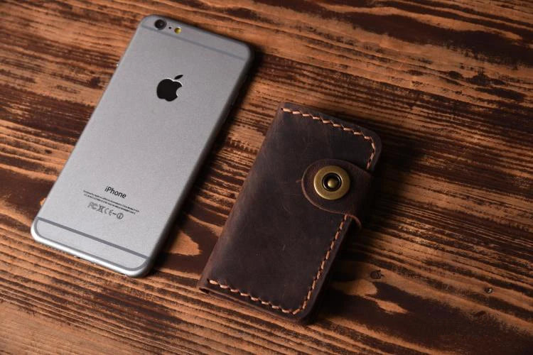 Wysokiej klasy ręcznie robiony męski portfel na klucze ze skóry