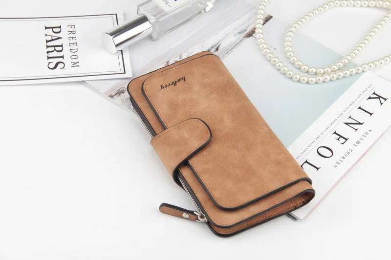 Portfel damski modny długie skórzany na karty, najwyższej jakości