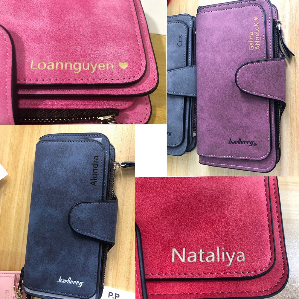 Portfel damski modny długie skórzany na karty, najwyższej jakości