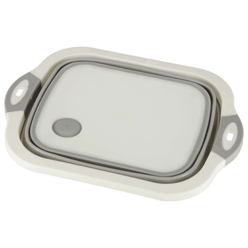 MISKA SKŁADANA SILIKONOWA Z ODPŁYWEM 5,5L - DESKA DO KROJENIA I OCIEKACZ 4W1