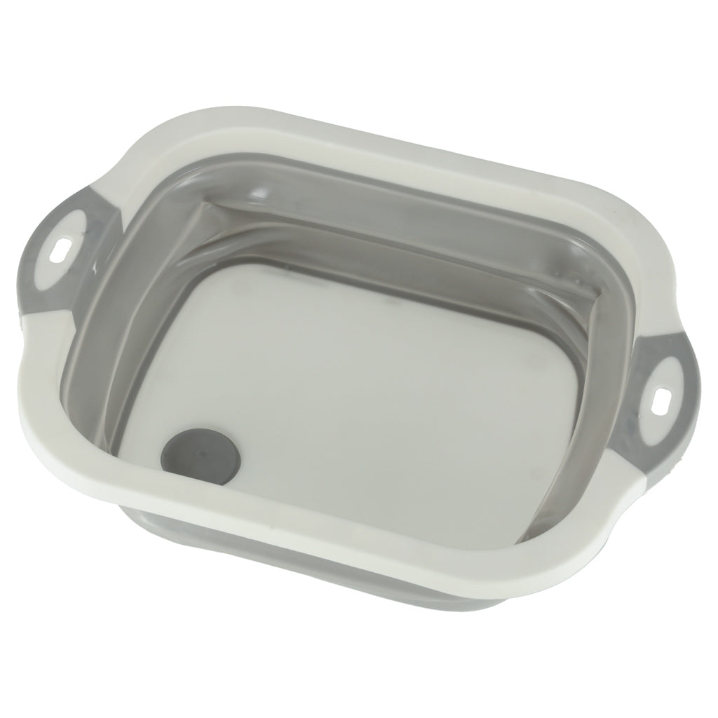 MISKA SKŁADANA SILIKONOWA Z ODPŁYWEM 5,5L - DESKA DO KROJENIA I OCIEKACZ 4W1