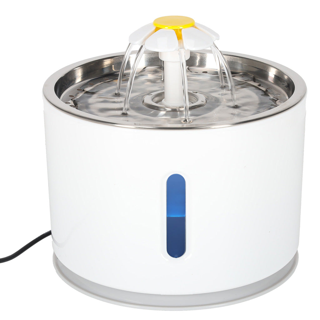 Fontánka na vodu pre psy, mačky a domáce zvieratá, automatická napájačka, LED, USB, 2,4 l, čistiaci filter