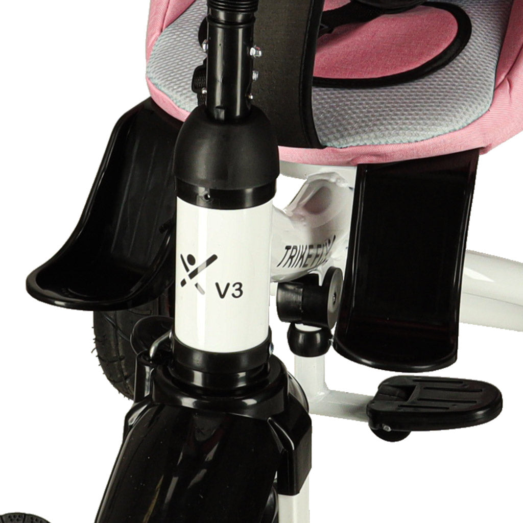 Rowerek trójkołowy trike fix v3 rower spacerówka 3w1 obracany 360 wolne koło różowy