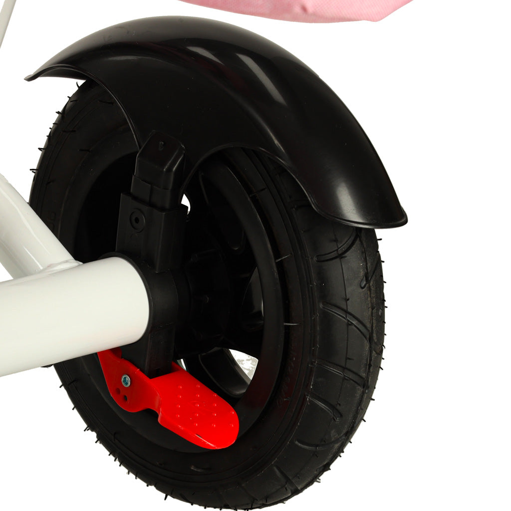 Rowerek trójkołowy trike fix v3 rower spacerówka 3w1 obracany 360 wolne koło różowy