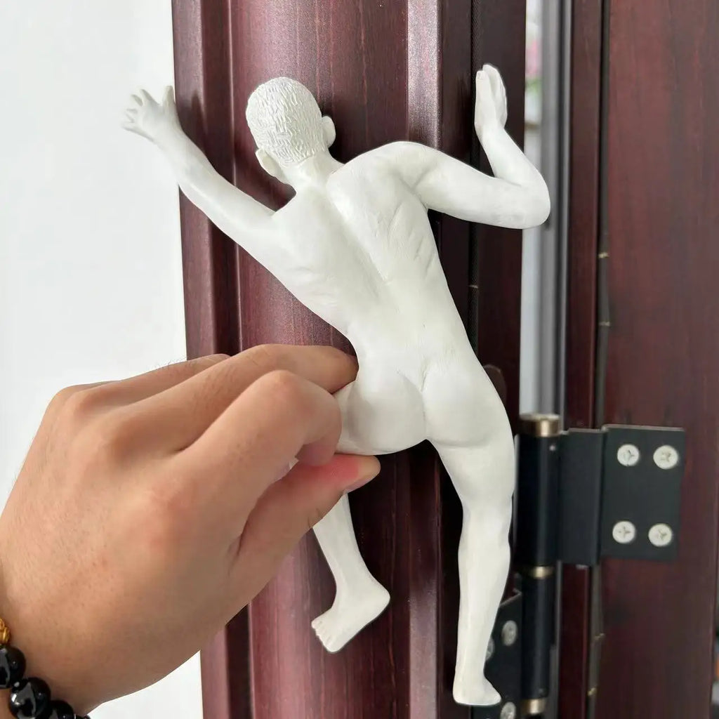 Nowoczesna kreatywna dekoracja narożna Figurka „Zaskoczony” Rzeźba narożna Wspinacz.