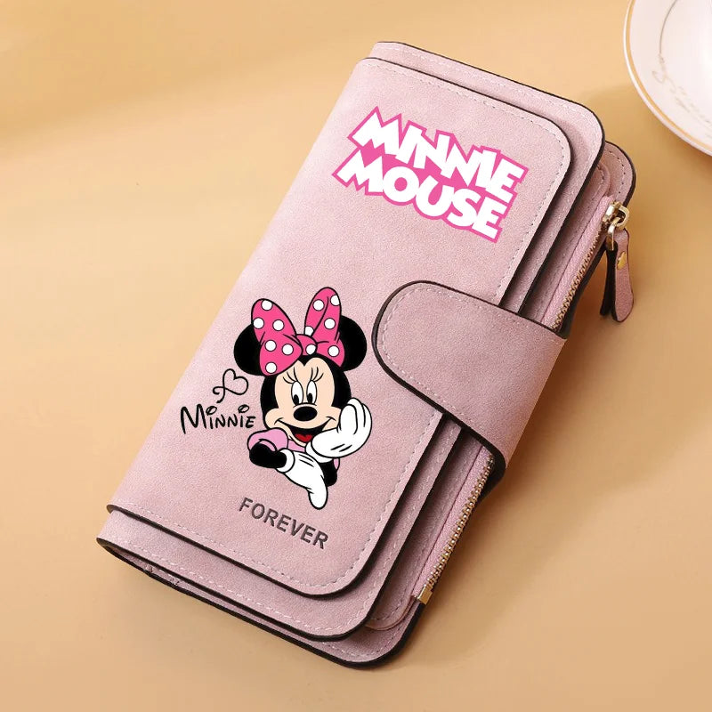 Portfel damski z długim zamkiem błyskawicznym i klamrą, skóra