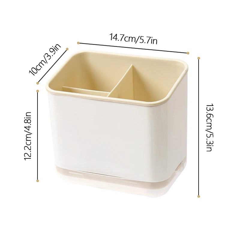 Wielofunkcyjny uchwyt do przechowywania łyżek i widelców.