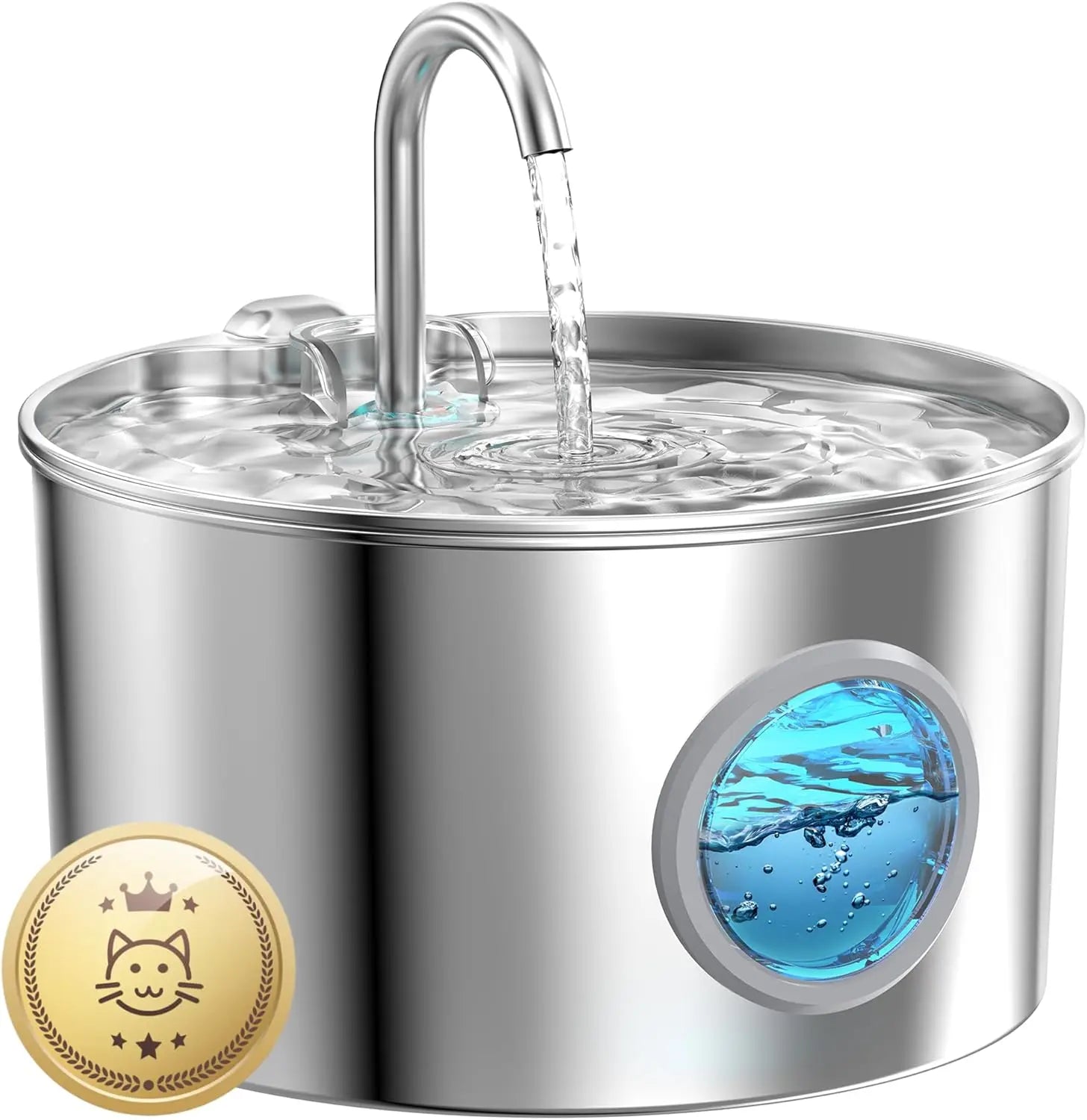 Fontanna dla kotów Fontanna ze stali nierdzewnej.