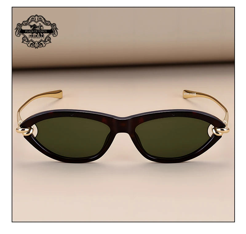 Modne luksusowe damskie okulary cat eye  UV400.