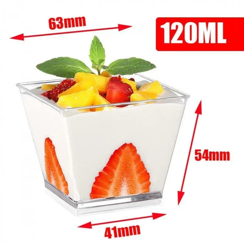 Jednorazowe  kubeczki do musów  do puddingów,do deserów