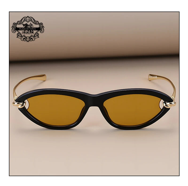 Modne luksusowe damskie okulary cat eye  UV400.