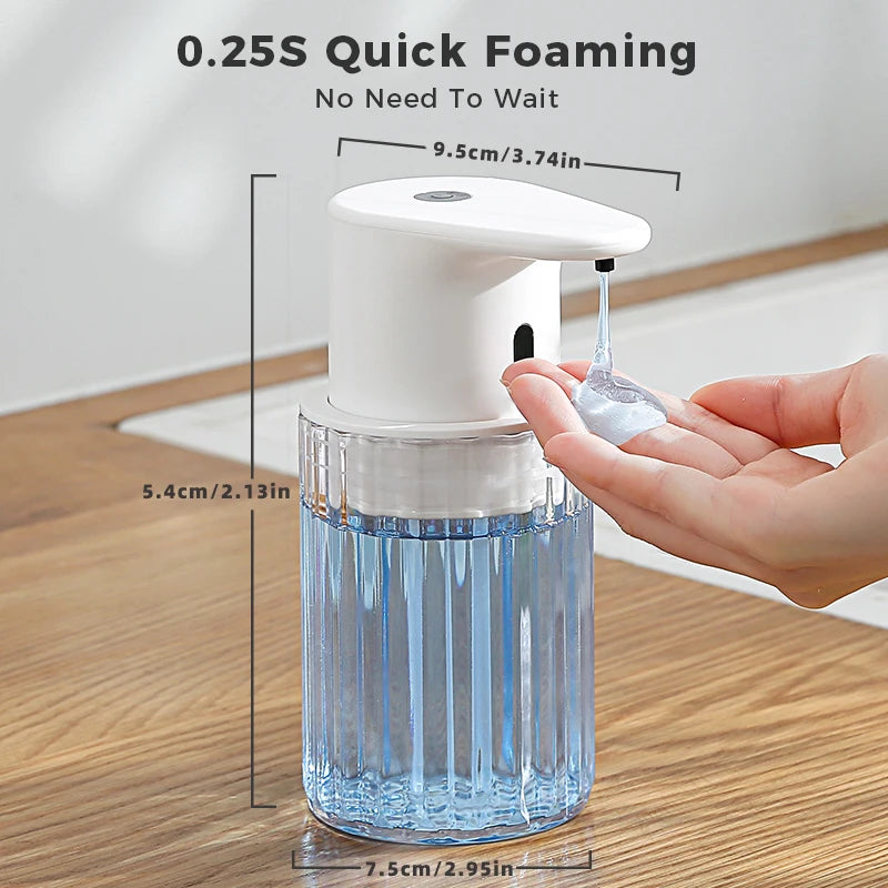 Automatický dávkovač tekutého mydla, nabíjateľný bezdotykový dávkovač pracieho prostriedku s USB.