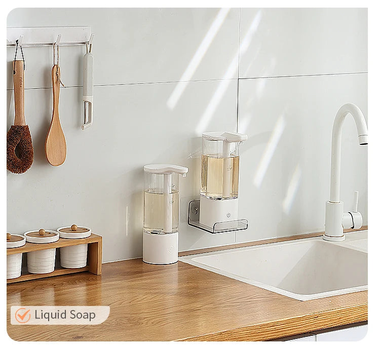 Automatický dávkovač tekutého mydla, nabíjateľný bezdotykový dávkovač pracieho prostriedku s USB.