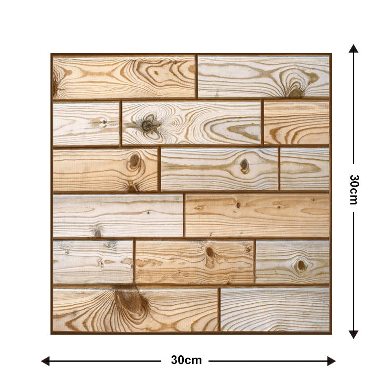 10 sztuk samoprzylepnych tapet 3D z motywem cegły i drewna – naklejki ścienne typu „peel and stick”, wodoodporne, do salonu, sypialni, łazienki