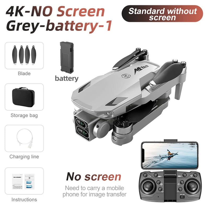 Dla Xiaomi M10 Rc 4K Drone 8K Profesjonalna podwójna kamera HD z ekranem FPV WIFI Bezszczotkowy silnik Quadcopter z funkcją omijania przeszkód Zabawki