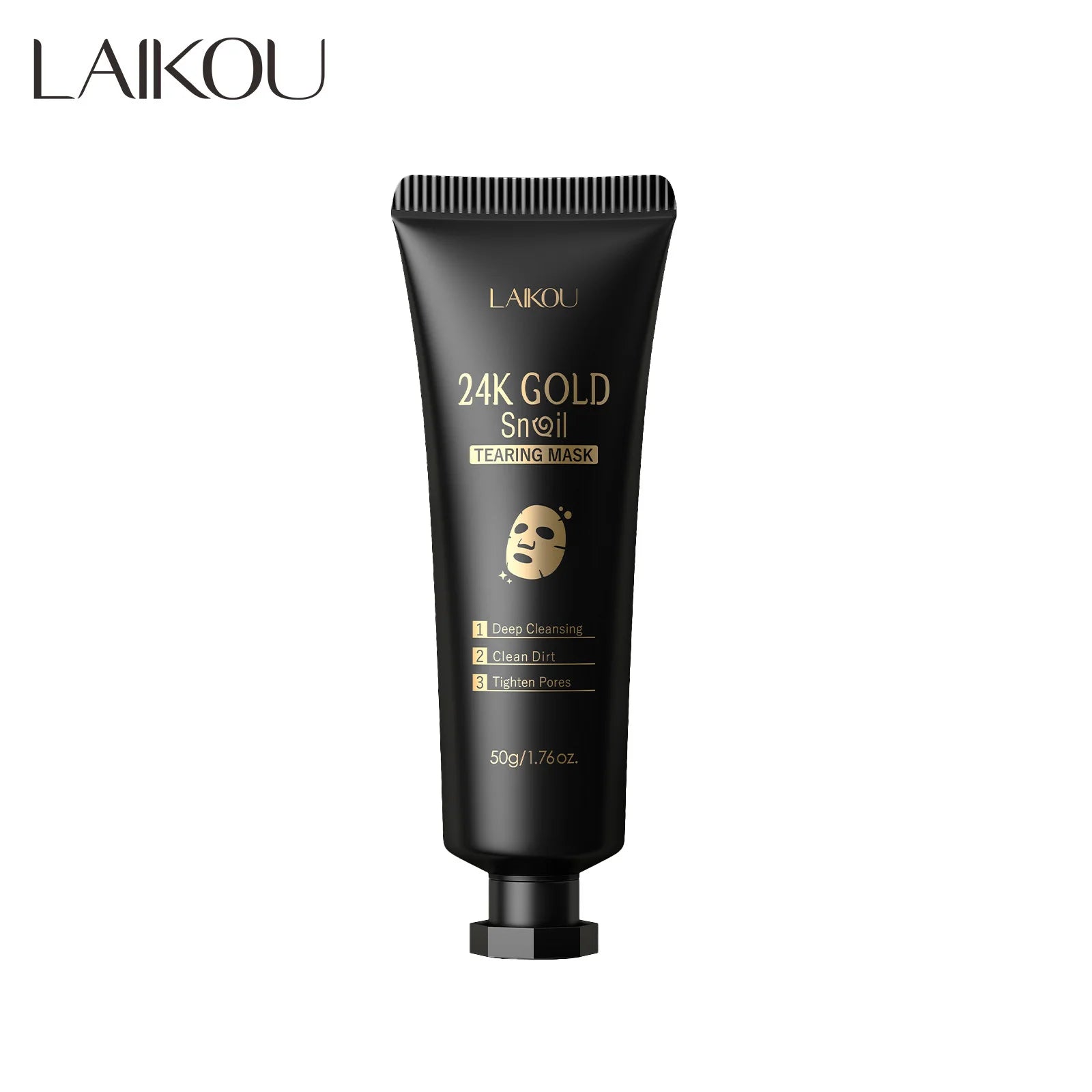 LAIKOU 24K Złota maseczka kolagenowa ze śluzem ślimaka Peeling.