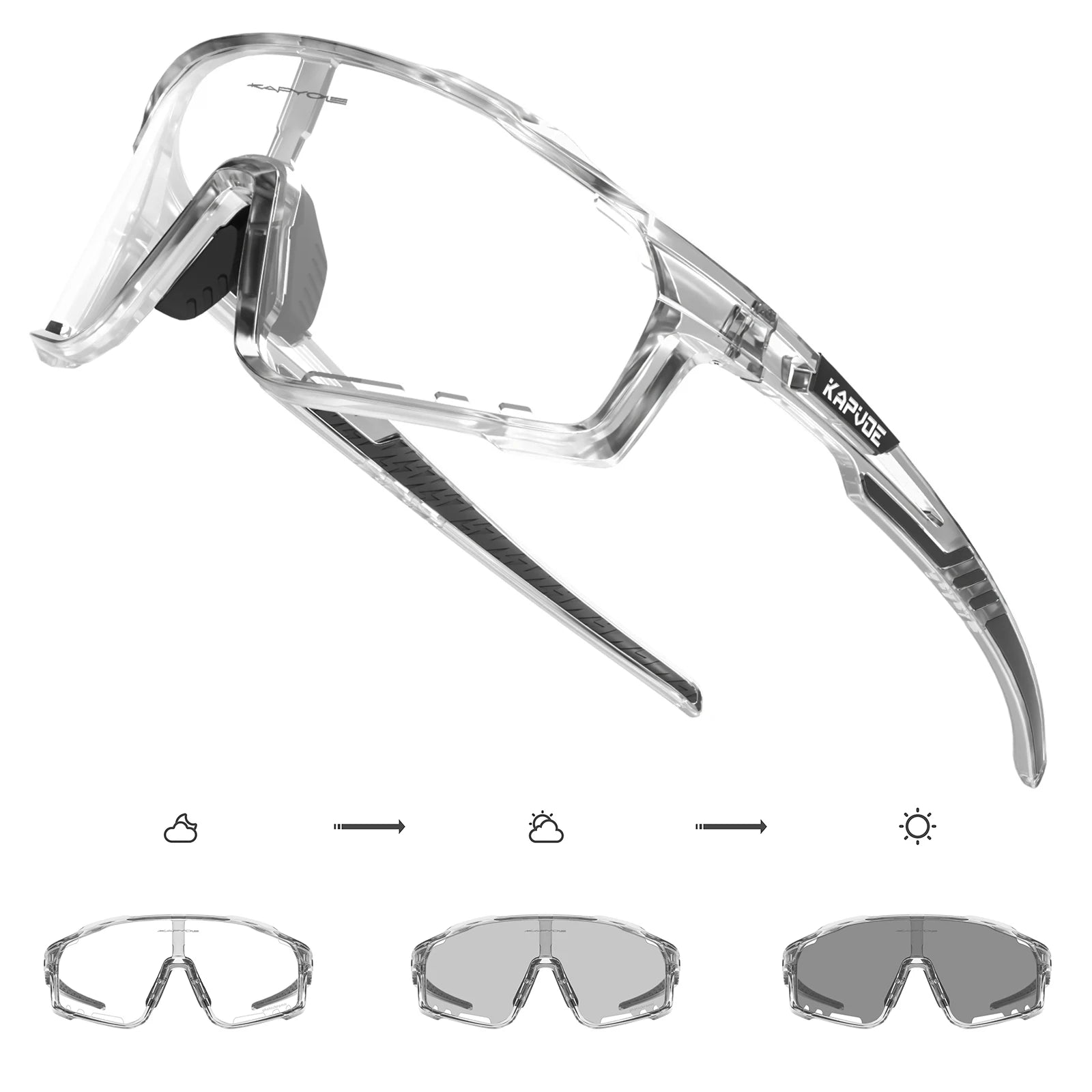 Okulary rowerowe fotochromatyczne męskie/damskie szosowe.