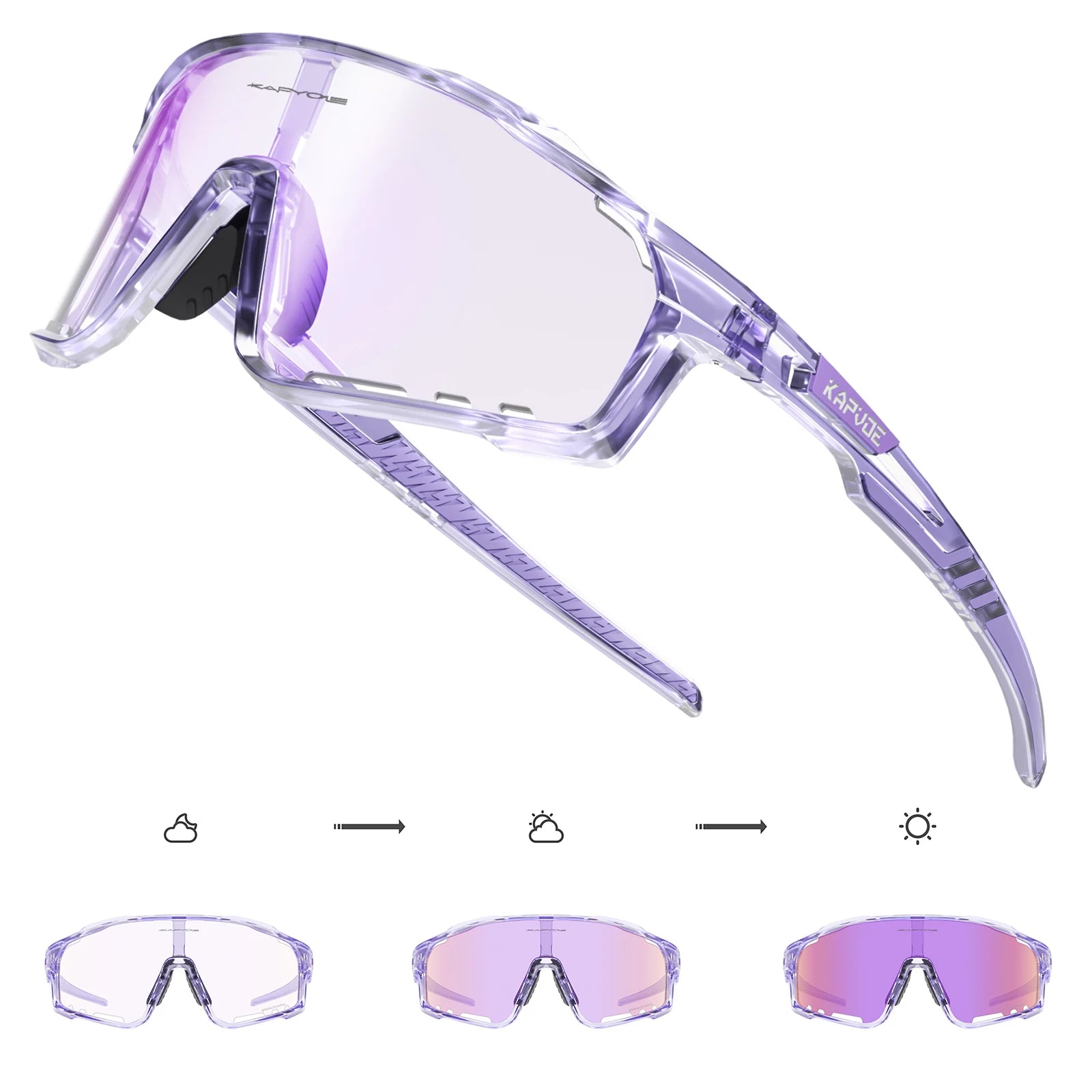 Okulary rowerowe fotochromatyczne męskie/damskie szosowe.