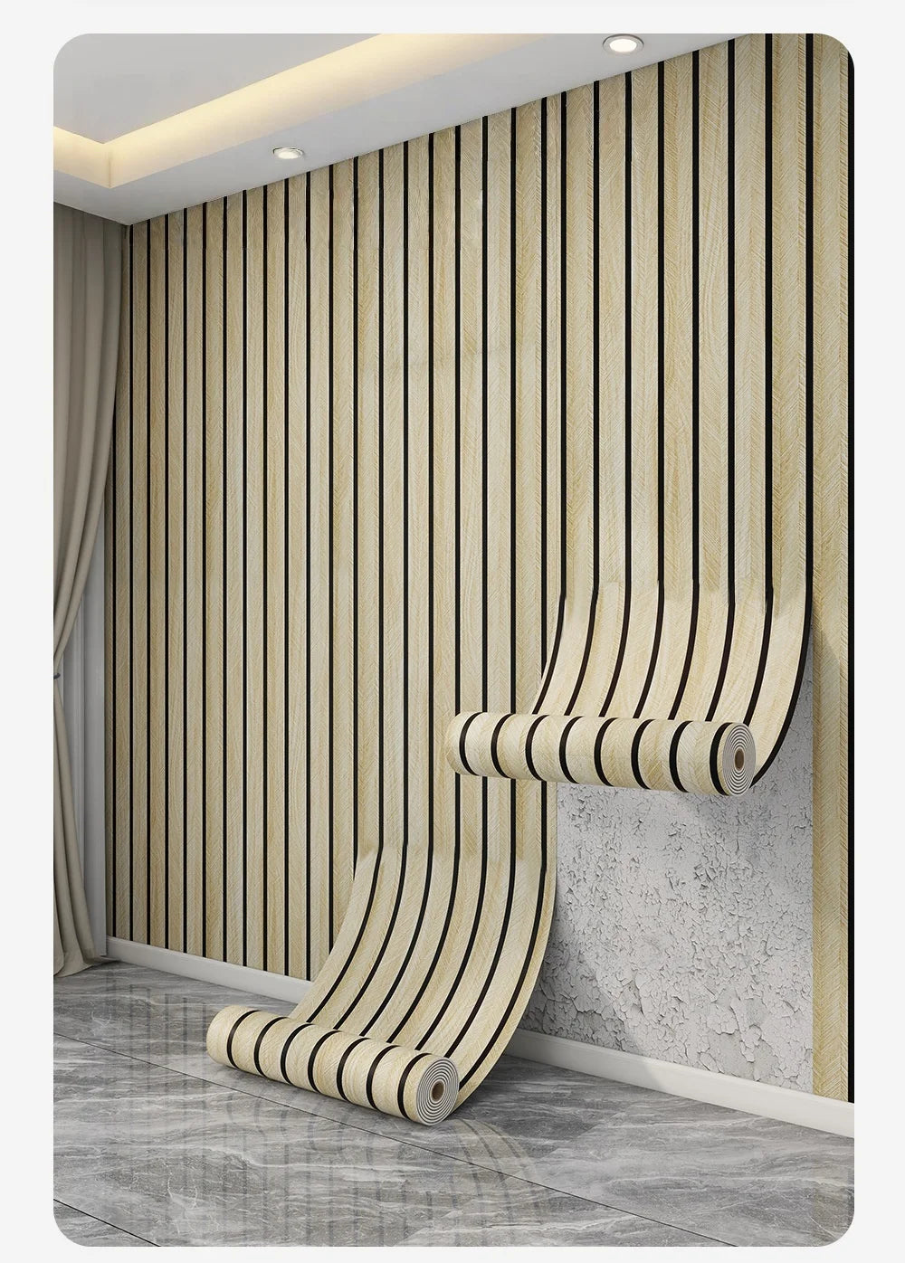 Samolepiaca tapeta s dreveným vzorom 10M/5M/3M do spálne, obývačky, interiéru