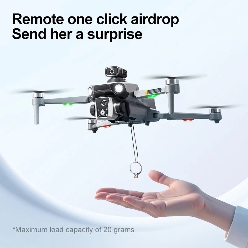 K19 MAX GPS z profesjonalną kamerą 8K, funkcją FPV, systemem omijania przeszkód i dużym ekranem zdalnego sterowania, składany dron