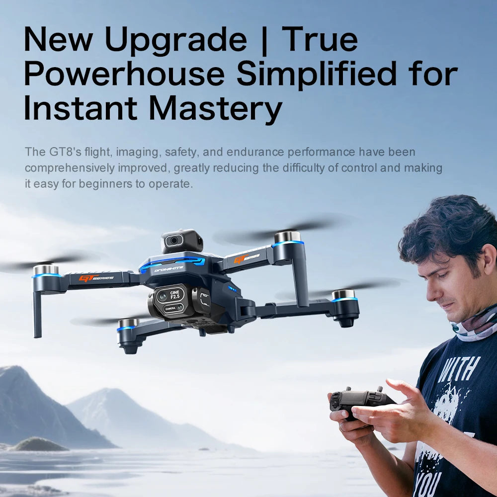 Xiaomi Mijia GT8 Drone 4K Profesjonalna kamera 8K Lotniczy FPV Unikanie przeszkód z dużym ekranem Pilot zdalnego sterowania Składany RC Dron