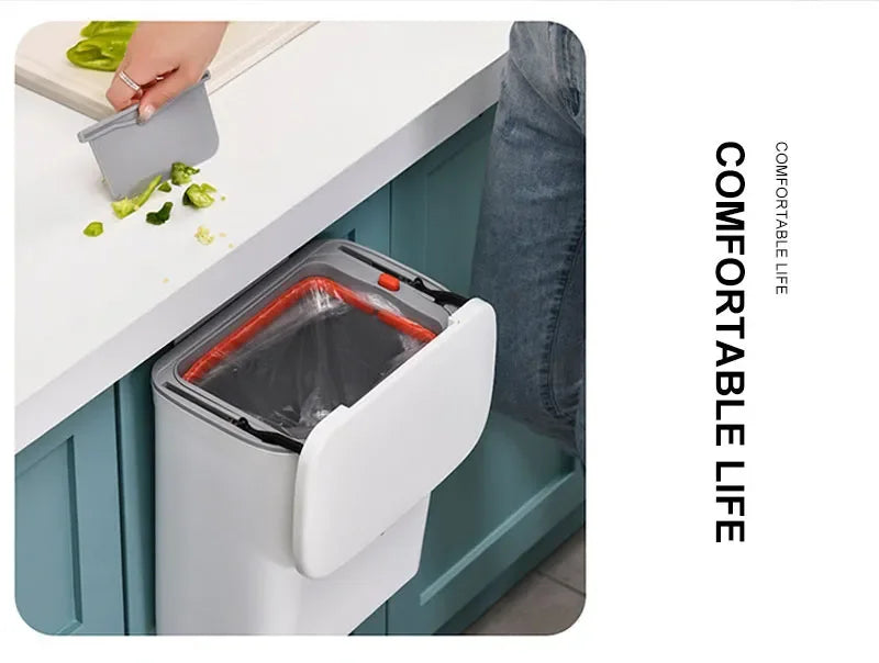 Nástenný odpadkový kôš Odpadkový kôš z kuchyne Odpadkový kôš z kúpeľne s vekom