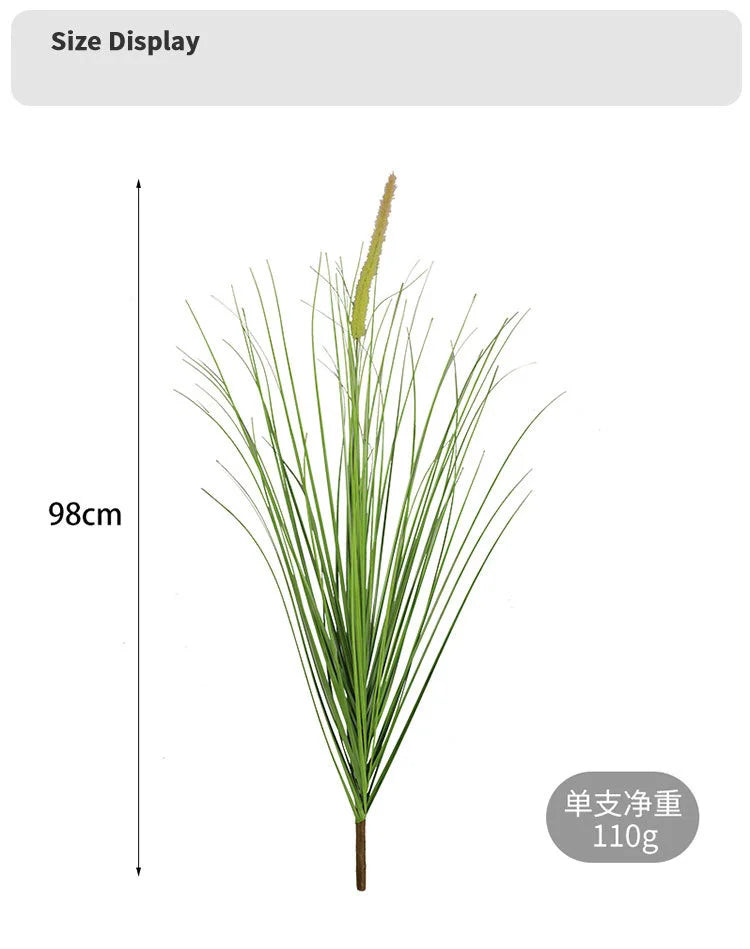 Nowe sztuczne rośliny 98 cm, 2 sztuki, zielona trawa