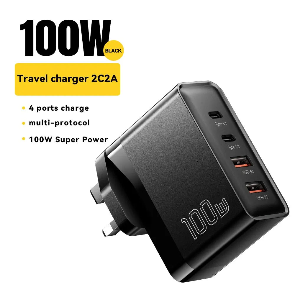 Nabíjačka Essager 100W GaN USB typu C PD QC Quick Charge 4.0 3.0 typu C rýchle nabíjanie pre iPhone 14 13 12 Xiaomi Macbook