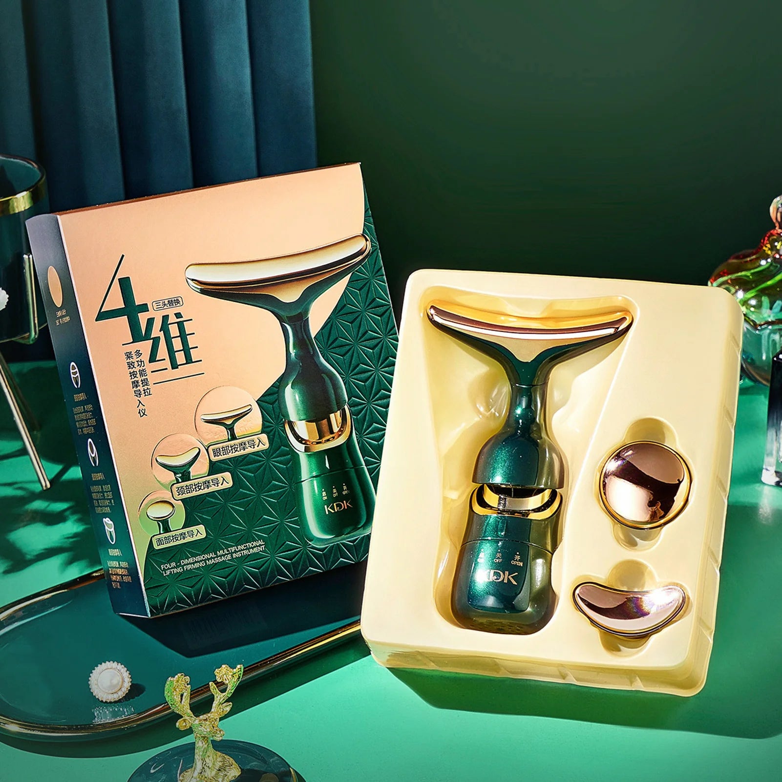 3-głowicowy masażer ujędrniający do twarzy do pielęgnacji skóry.