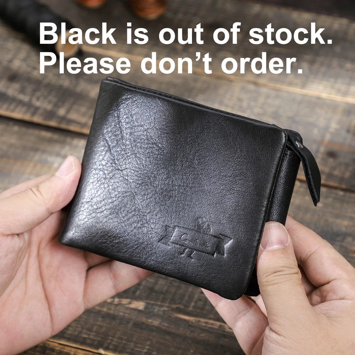 Portfel męski CONTACT'S prawdziwa skóra.Składany na trzy strony.