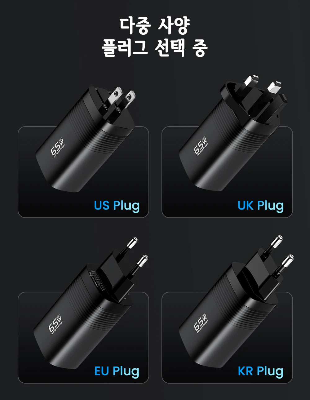 Ładowarka ASOMETECH GaN USB typu C 65 W 45 W PPS PD QC4.0 Szybka ładowarka do laptopów Macbook, tabletów iPad, iPhone'ów 16 i Samsung S23 Ultra