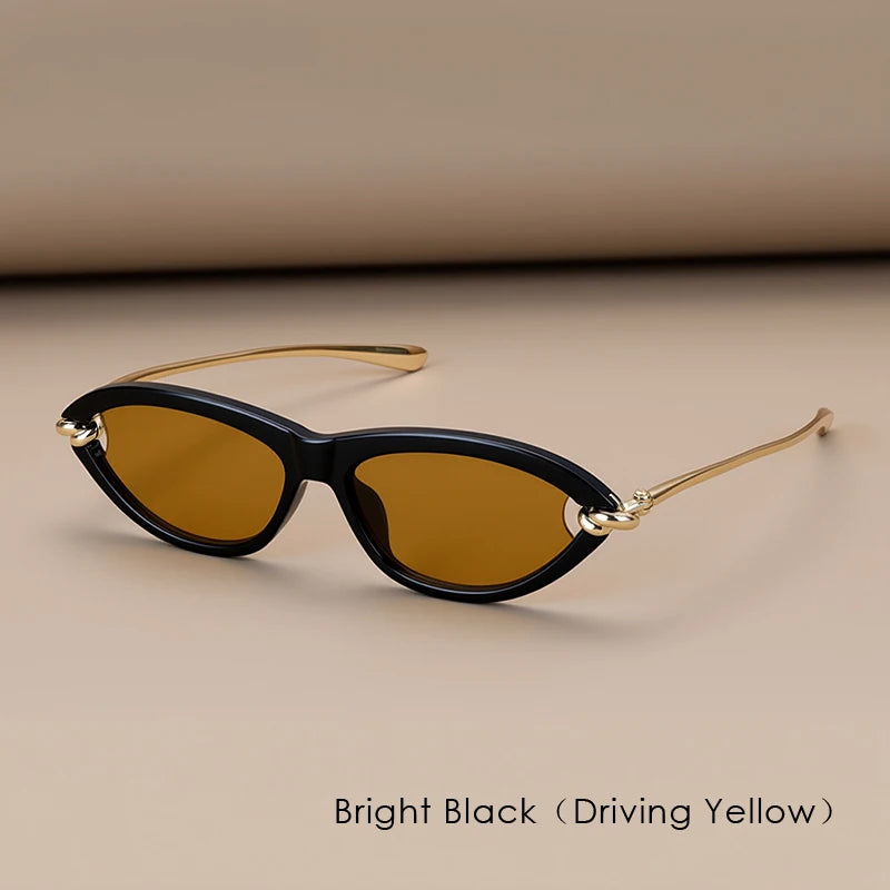 Modne luksusowe damskie okulary cat eye  UV400.