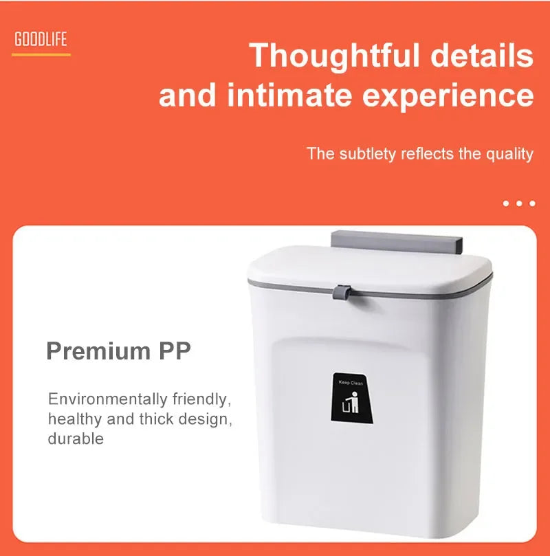 Nástenný odpadkový kôš Odpadkový kôš z kuchyne Odpadkový kôš z kúpeľne s vekom